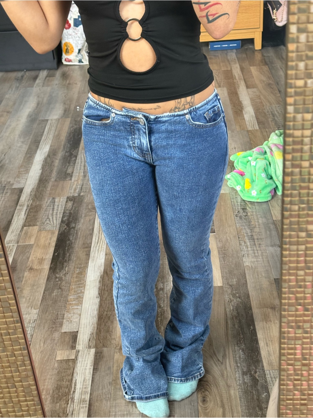 Lowrise Denim Butterfly Jeans